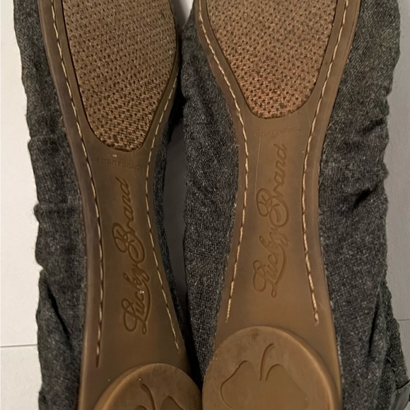 7 LUCKY BRAND Flats Flannel fabric slip on pleated gathered - Picture 10 of 10